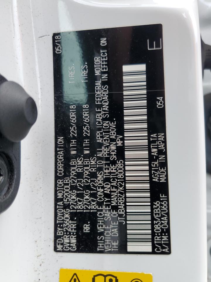 JTJBARBZ7K2180085 2019 Lexus Nx 300 Base