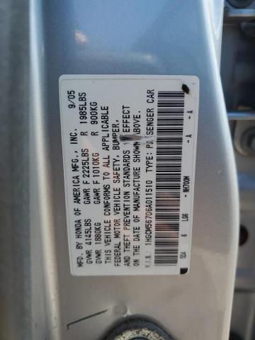 1HGCM56706A011510 2006 Honda Accord Ex