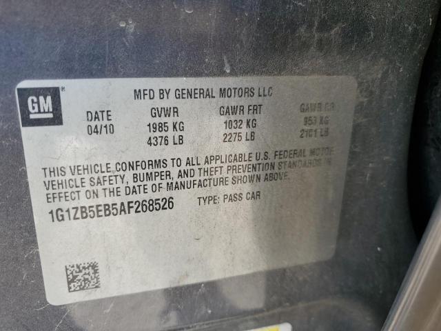 2010 Chevrolet Malibu Ls VIN: 1G1ZB5EB5AF268526 Lot: 62065094