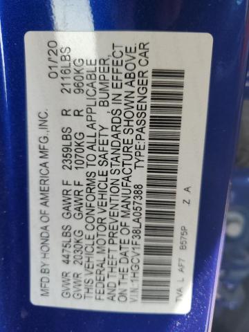 2020 HONDA ACCORD SPO - 1HGCV1F38LA057388