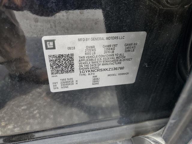 2019 CADILLAC XT5 LUXURY - 1GYKNCRSXKZ136760