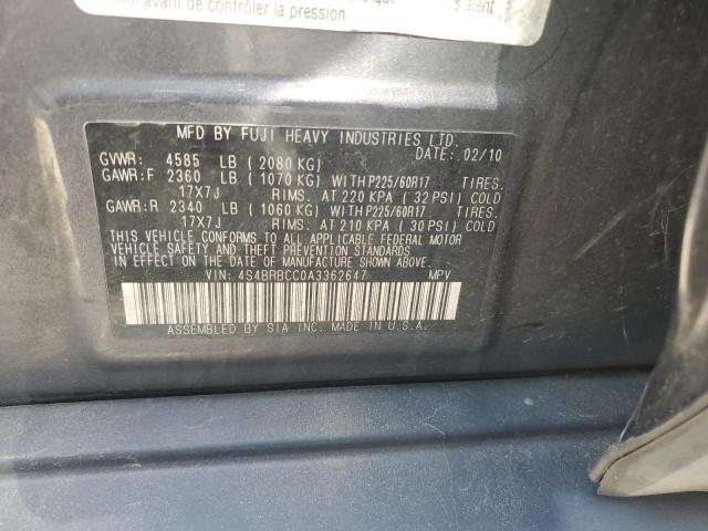 2010 Subaru Outback 2.5I Premium VIN: 4S4BRBCC0A3362647 Lot: 61773564