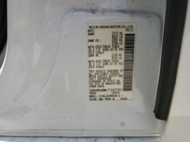 2021 NISSAN FRONTIER S - 1N6ED0EA6MN720792