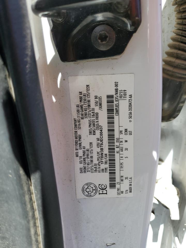 1FT8W3BT9JEC00437 2018 Ford F350 Super Duty