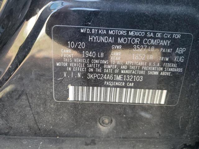 2021 Hyundai Accent Se VIN: 3KPC24A61ME132103 Lot: 61394634