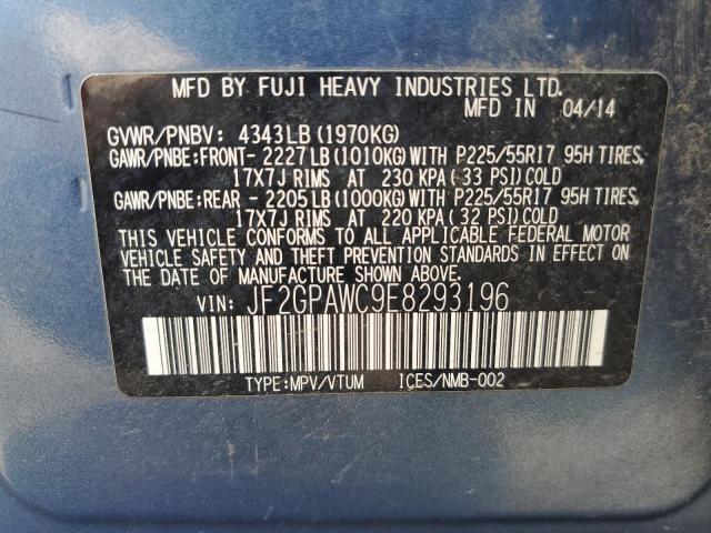 2014 Subaru Xv Crosstrek 2.0 Premium VIN: JF2GPAWC9E8293196 Lot: 62492214