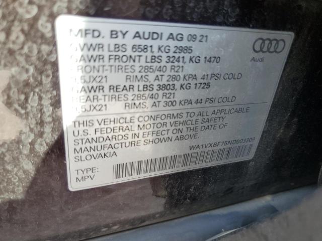 VIN WA1VXBF75ND003309 2022 Audi Q7, Prestige no.14