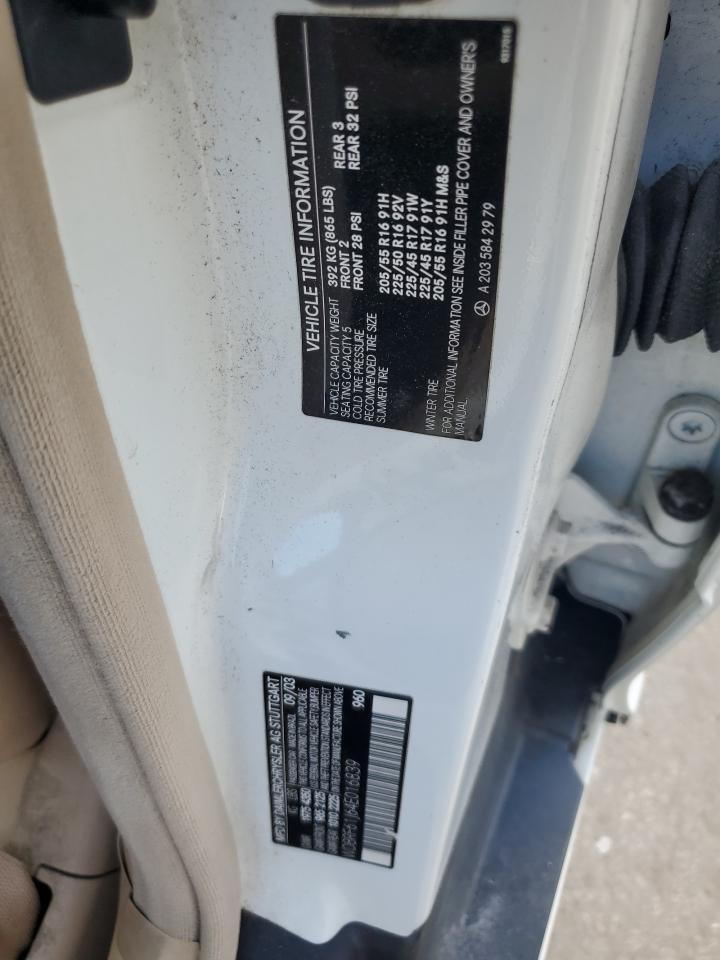 WDBRF61J64E016839 2004 Mercedes-Benz C 240