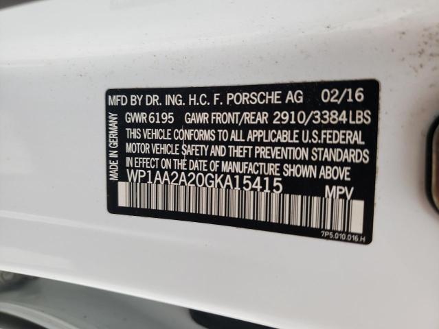 2016 PORSCHE CAYENNE - WP1AA2A20GKA15415
