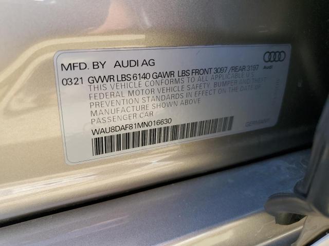 2021 AUDI A8 L WAU8DAF81MN016630