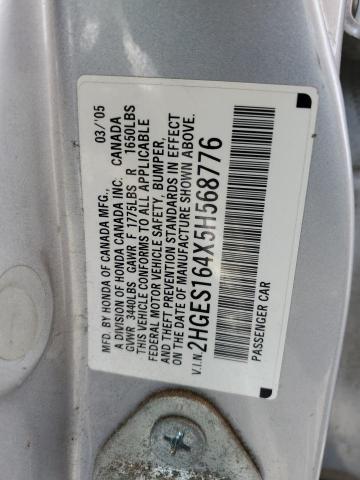 2HGES164X5H568776 2005 Honda Civic Dx