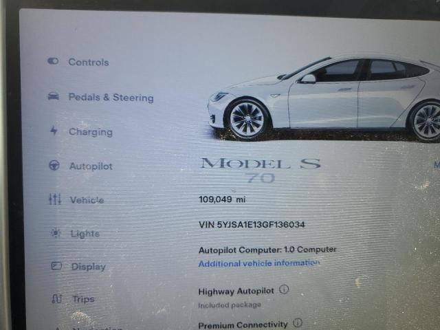 2016 TESLA MODEL S - 5YJSA1E13GF136034