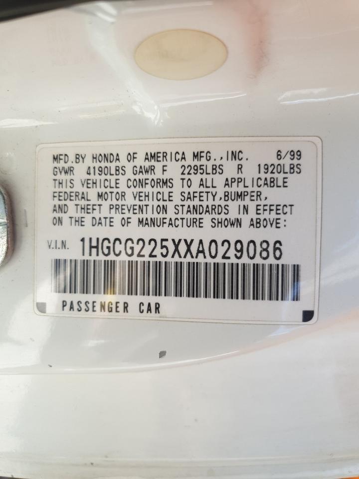 1HGCG225XXA029086 1999 Honda Accord Ex