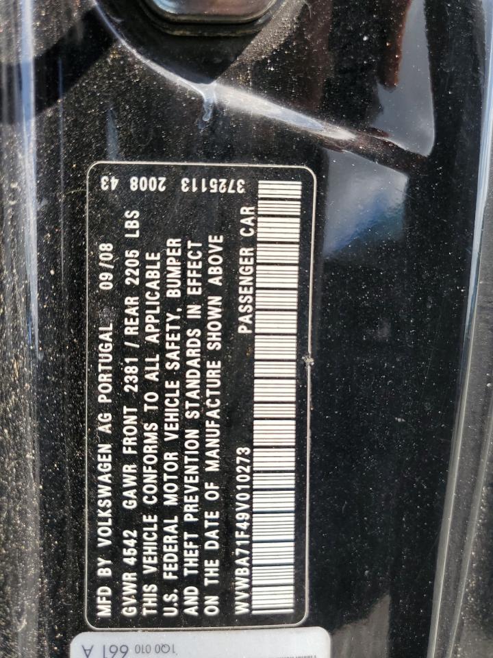 WVWBA71F49V010273 2009 Volkswagen Eos Turbo