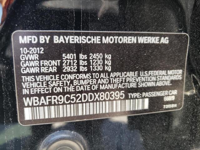 2013 BMW 550 I VIN: WBAFR9C52DDX80395 Lot: 60722274