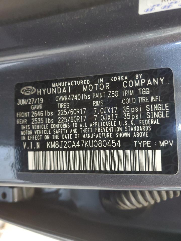 KM8J2CA47KU080454 2019 Hyundai Tucson Se