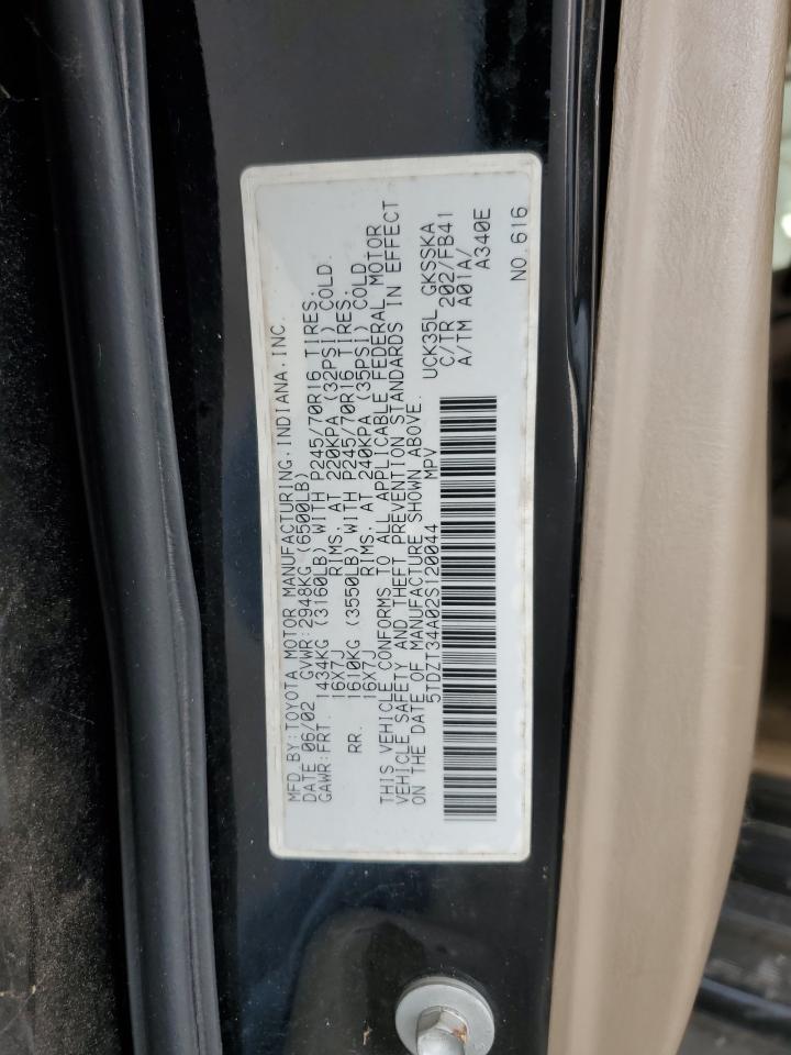 5TDZT34A02S120044 2002 Toyota Sequoia Sr5