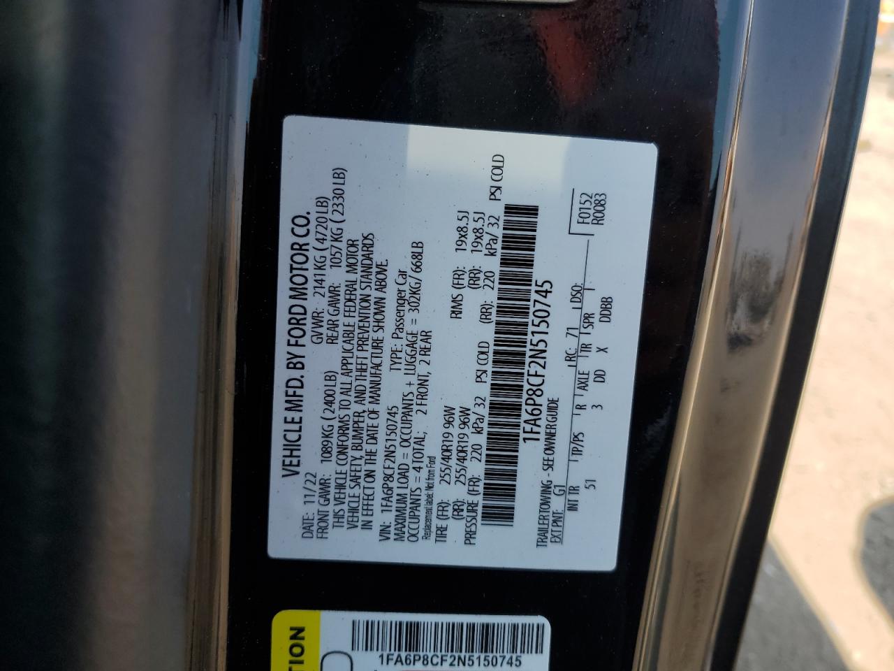 1FA6P8CF2N5150745 2022 Ford Mustang Gt