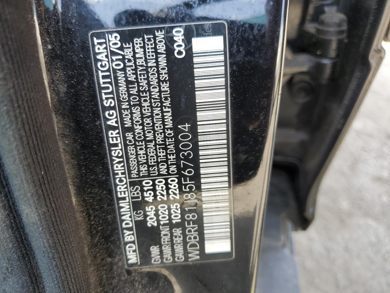 WDBRF81J85F673004 2005 Mercedes-Benz C 240 4Matic