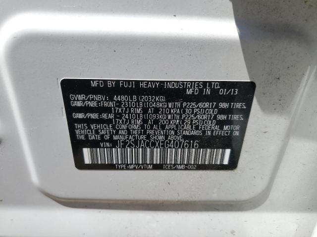 2014 Subaru Forester 2.5I Premium VIN: JF2SJACCXEG407616 Lot: 61900014