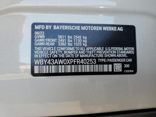 2023 BMW I4 EDRIVE WBY43AW0XPFR40253