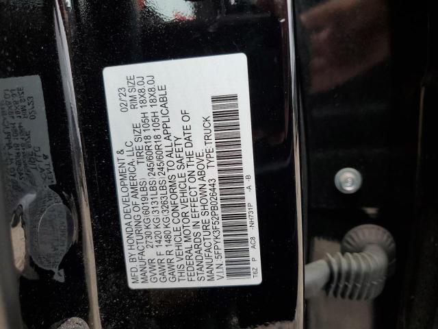 2023 HONDA RIDGELINE - 5FPYK3F52PB026443