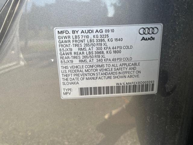 2011 Audi Q7 Premium Plus VIN: WA1LMAFEXBD003293 Lot: 62953474