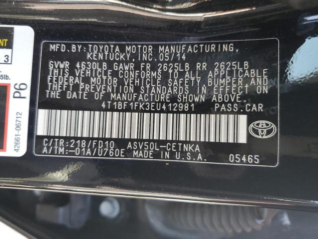 VIN 4T1BF1FK3EU412981 2014 Toyota Camry, L no.12