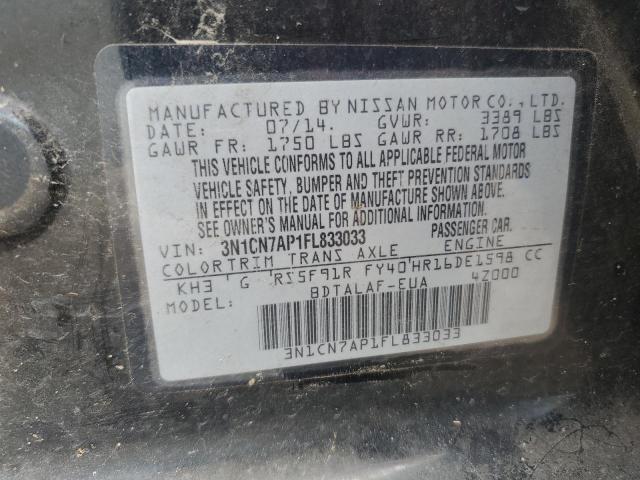 2015 NISSAN VERSA S - 3N1CN7AP1FL833033