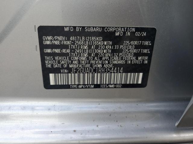 2024 SUBARU CROSSTREK JF2GUADC1RH354414  60837134