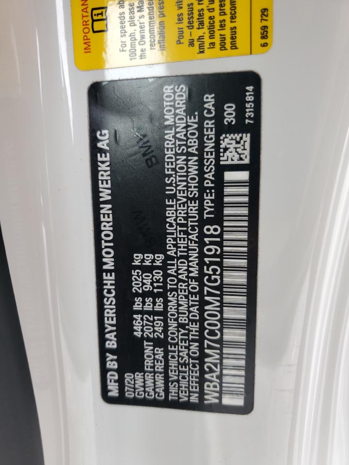 WBA2M7C00M7G51918 2021 BMW 230I