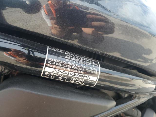 2021 HONDA MC JH2SC8316MK000041
