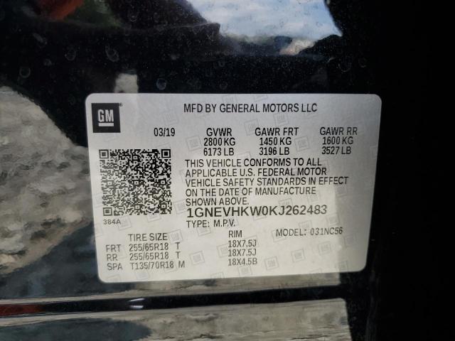 2019 CHEVROLET TRAVERSE L - 1GNEVHKW0KJ262483