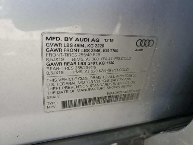 2016 AUDI Q3 PRESTIG - WA1GFCFS4GR014183