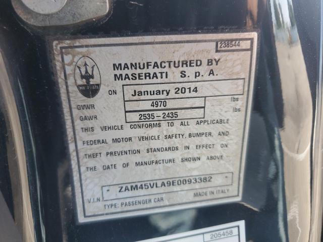 VIN ZAM45VLA9E0093382 2014 Maserati Granturismo, S no.12