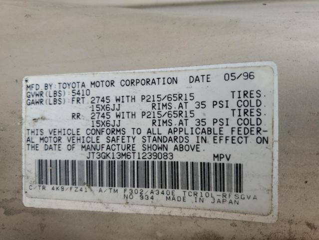 1996 Toyota Previa Le VIN: JT3GK13M6T1239083 Lot: 59288954