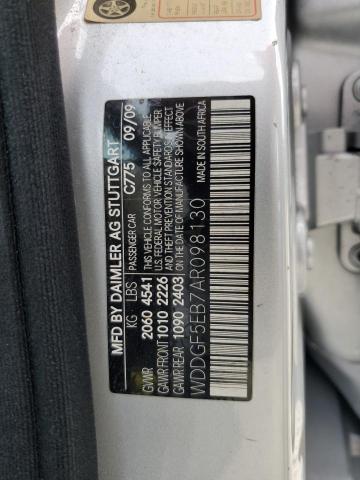 2010 Mercedes-Benz C 300 VIN: WDDGF5EB7AR098130 Lot: 59905424