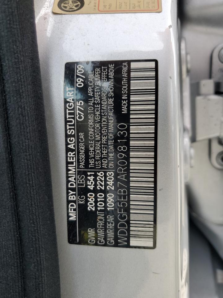 WDDGF5EB7AR098130 2010 Mercedes-Benz C 300