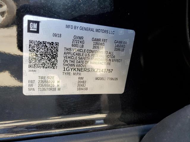 2019 Cadillac Xt5 Premium Luxury VIN: 1GYKNERS7KZ143757 Lot: 60920824