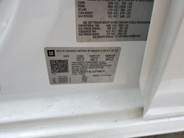 2020 GMC SIERRA K15 - 3GTU9DET3LG279834