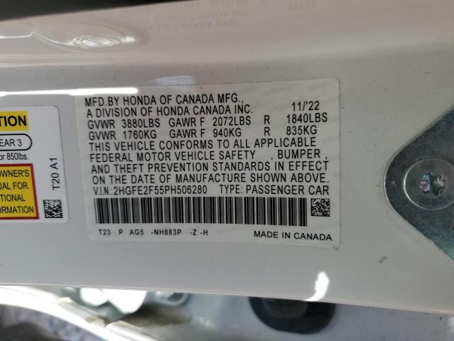 2023 HONDA CIVIC SPOR - 2HGFE2F55PH506280