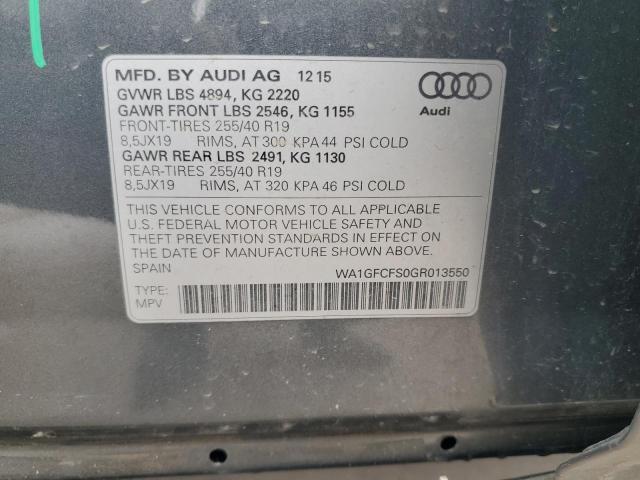 2016 AUDI Q3 PRESTIG - WA1GFCFS0GR013550
