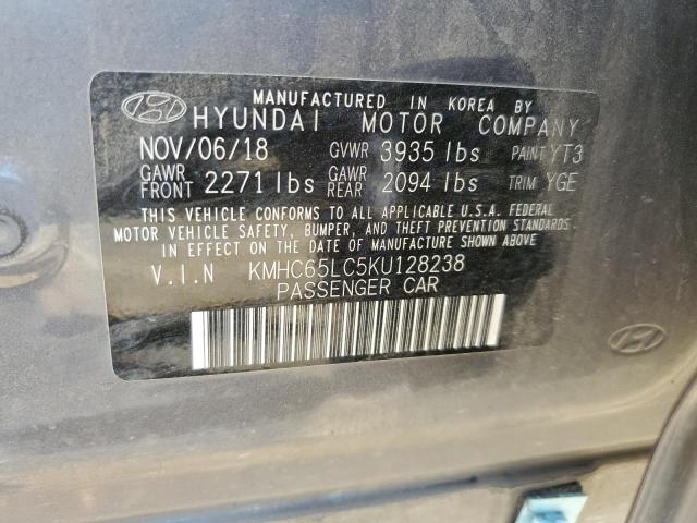 2019 Hyundai Ioniq Blue VIN: KMHC65LC5KU128238 Lot: 62192684