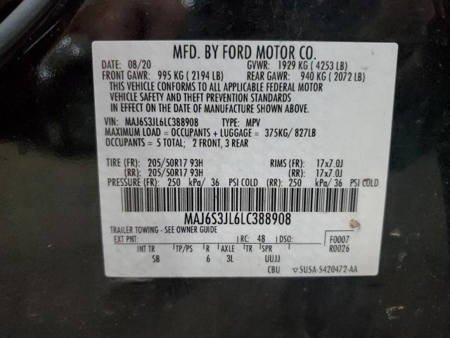 2020 FORD ECOSPORT S - MAJ6S3JL6LC388908