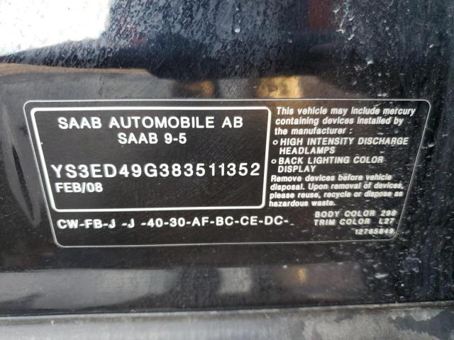 YS3ED49G383511352 2008 Saab 9-5 2.3T