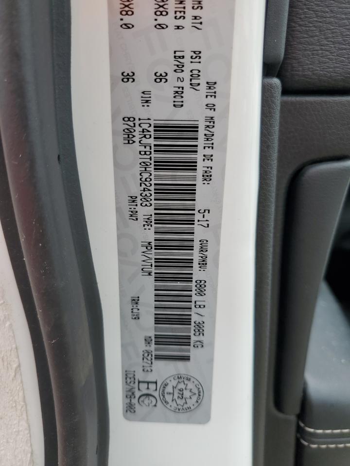 1C4RJFBT0HC924303 2017 Jeep Grand Cherokee Limited