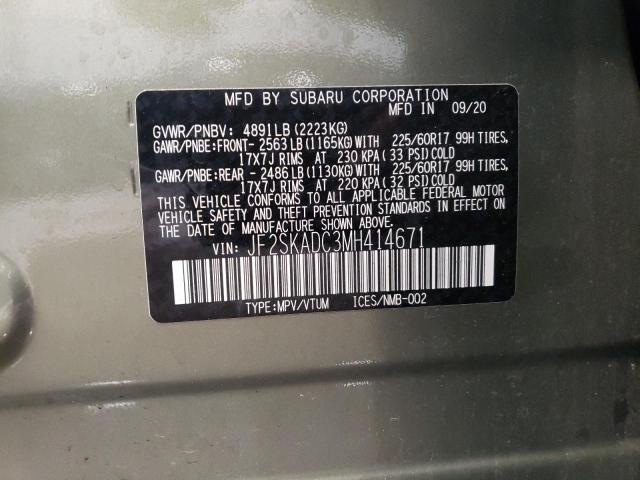 2021 SUBARU FORESTER JF2SKADC3MH414671