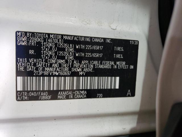 VIN 2T3P1RFV1MW160697 2021 Toyota RAV4, Xle no.13