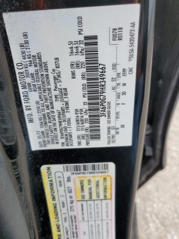 VIN 3FA6P0G79HR349667 2017 Ford Fusion, S no.12