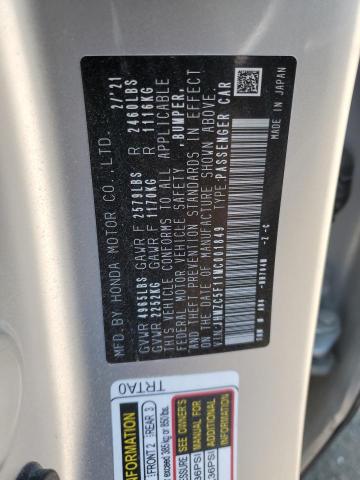 2021 HONDA CLARITY JHMZC5F11MC001849